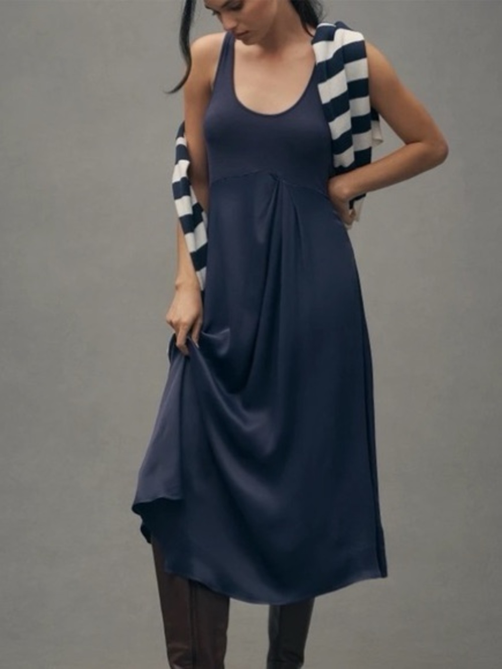 Anthropologie Left of Center Gemini Twofer Midi tank dress in a size SP